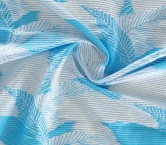 Blue jacquard leaves